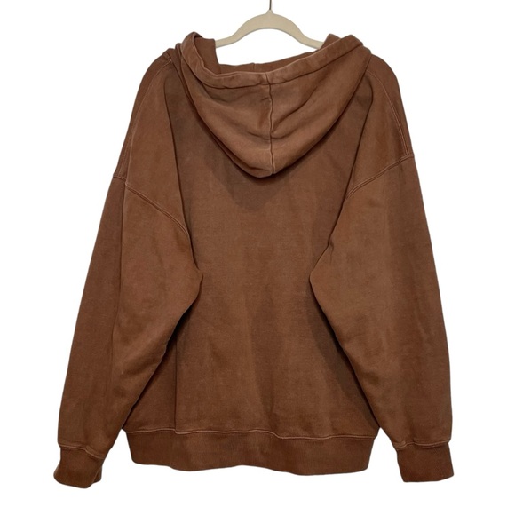 BRANDY MELVILLE Christy Oversized Full Zip Hoodie in Brown. One Size - Picture 6 of 11